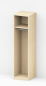 Preview: Kleiderschrank - 1 Tür - (40/50/60cm x 200cm x 58cm)